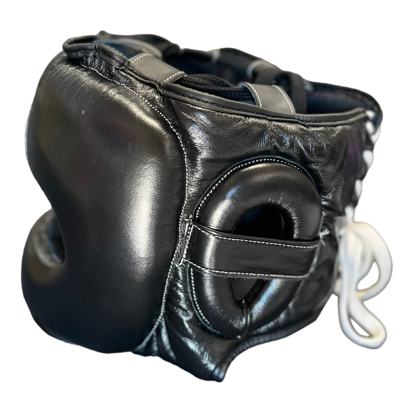 Genuine Leather Boxing Headgear With Nose Guard